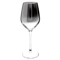 HARMONIE - Lot de 6 - Verre à vin en verre effet chromé