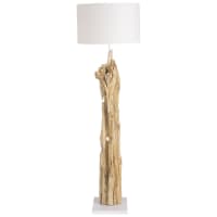 REFUGE - Vine Floor Lamp with White Fabric Lampshade H169