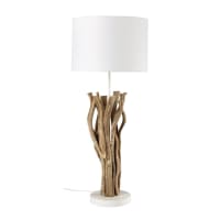ISLANDE - Vine Lamp with White Fabric Lampshade