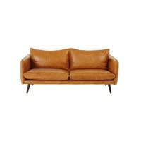 Vintage 2-zetel in camelkleurig leer Vintage 2-zetel in camelkleurig leer