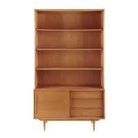 Vintage Bücherregal aus massiver Eiche mit 3 Schubladen und 1 Tür Vintage Bücherregal aus massiver Eiche mit 3 Schubladen und 1 Tür