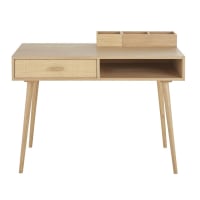 MALAGA - Vintage desk with 1 drawer and removable storage boxes