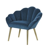 HOMARID - Vintage eendenblauwe fauteuil