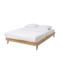 SIXTIES - Vintage Holzbett 140x190 mit Lattenrost