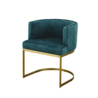 REQUIEM - Vintage-Sessel mit Samtbezug, smaragdgrün