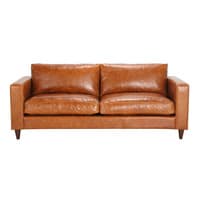 Vintage-Sofa 3-Sitzer aus Leder, camelfarben Vintage-Sofa 3-Sitzer aus Leder, camelfarben