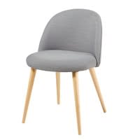 Vintage-Stuhl mit Massivbirke, grau Vintage-Stuhl mit Massivbirke, grau