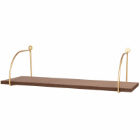 NORI - Wall-mounted shelving unit in brown and gold metal