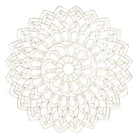 Wanddeko Mandala aus goldfarbenem Metalldraht D80 Wanddeko Mandala aus goldfarbenem Metalldraht D80