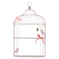 POETIK - Wandregal Käfig aus rosa Metall