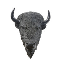 Wandtrophäe Bisonkopf, schwarz 50x61 Wandtrophäe Bisonkopf, schwarz 50x61