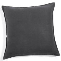 Washed linen cushion in charcoal grey 60x60 Washed linen cushion in charcoal grey 60x60