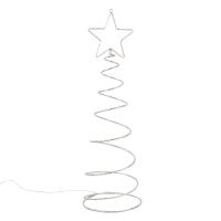 Weihnachtsdeko, leuchtende Tannenbaum-Spirale aus Metall