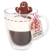 GINGERBREAD MAN - Weihnachtskerze in gläserner Tasse