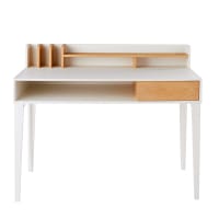 KARA - White 1-Drawer Desk