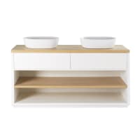 AUSTRAL - White 2-Drawer Double Vanity Unit