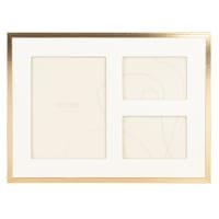 White and gold 3-photo frame