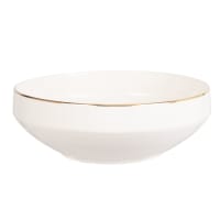 BERENICE - White and gold porcelain salad bowl