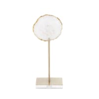White and gold stone tree trunk ornament H36cm