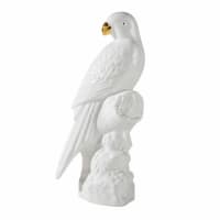 FLANDRES - White Ceramic Parrot Figurine H32cm