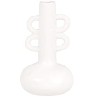 White dolomite vase H18cm