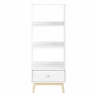 COME - White storage tower unit with 1 drawer