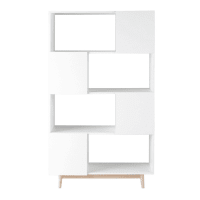 ARTIC - White Vintage 4-Door Bookcase
