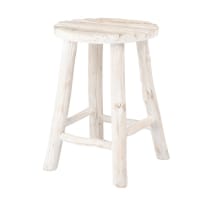 Whitewashed Oak Stool