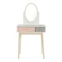 BLUSH - Witte en roze vintage kaptafel