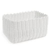Witte gevlochten SCOUBIDOU korf 17x25 Witte gevlochten SCOUBIDOU korf 17x25