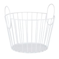 Set van 2 - Witte metalen draadmand