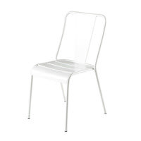 Witte metalen tuinstoel Witte metalen tuinstoel