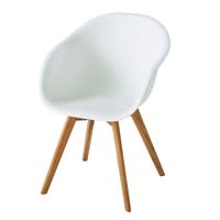 Witte Scandinavische tuinstoel Witte Scandinavische tuinstoel