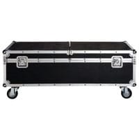 Wooden coffee table on castors in black W 120cm Wooden coffee table on castors in black W 120cm