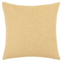 TOORN - Yellow and ecru jacquard weave cushion cover 40x40cm