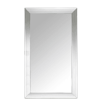 FIRENZE - Zilverkleurige spiegel met geslepen randen 200x120