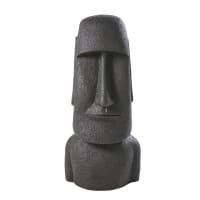 MOAI - Zwart standbeeld van de reuzen van Paaseiland H81