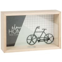 HOME - Set van 2 - Zwarte en lichtblauwe spaarpot in fietsvorm
