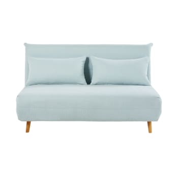 Banquette convertible 2 places bleu glacier