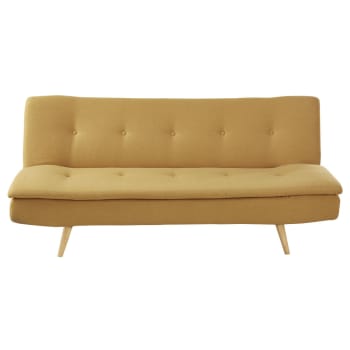 Banquette convertible 3 places jaune
