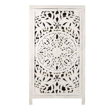 Carved Solid Mango Wood 2 Door Wardrobe Kerala Maisons Du Monde