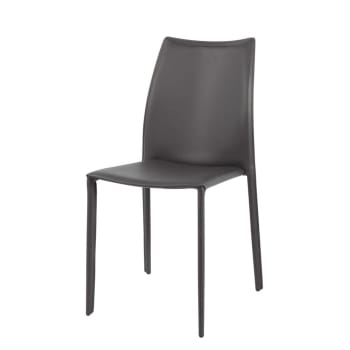 Chaise en synderme noir Klint | Maisons du Monde Chaise en synderme noir Klint | Maisons du Monde