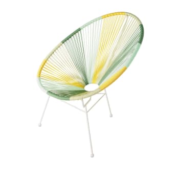Fauteuil En Cordes De Coton Et Metal Blanc Copacabana Maisons Du