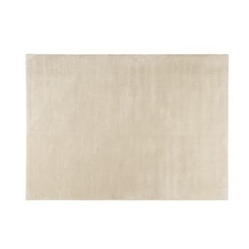 Laagpolig beige wollen tapijt x 200 Soft | Maisons du Monde