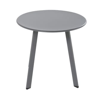 Runder Gartencouchtisch aus Metall in Anthrazitgrau Monopoli | Maisons