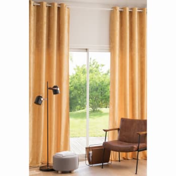 Single Lime Green Velvet Eyelet Curtain 140x300 Maisons Du Monde