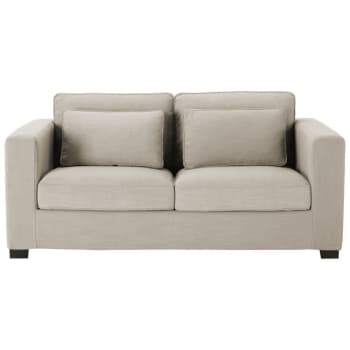 Sofá cama de 2/3 plazas gris claro, colchón de 6 cm Milano | Maisons du  Monde