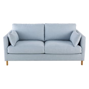 Sofá cama de 3 plazas gris claro con colchón de 10 cm Julian | Maisons du  Monde