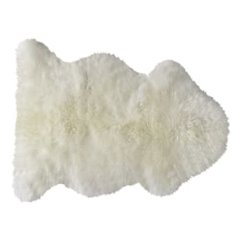 XXL Grand Naturel Blanc cassé/ivoire/crème véritable Mérinos Peau de mouton fourrure véritable tapis 