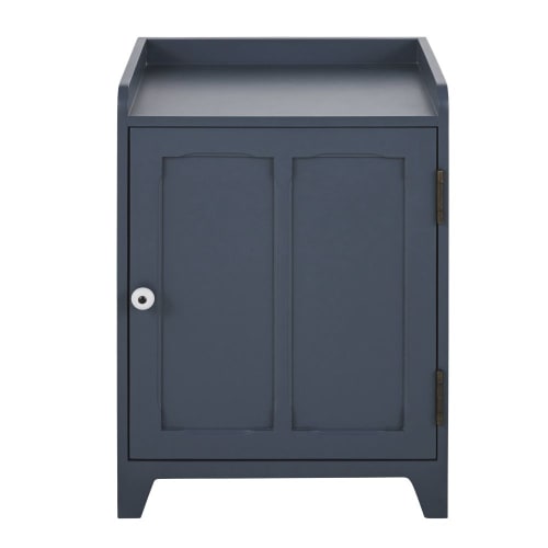 1-door bedside table in midnight blue Antwerp | Maisons du Monde